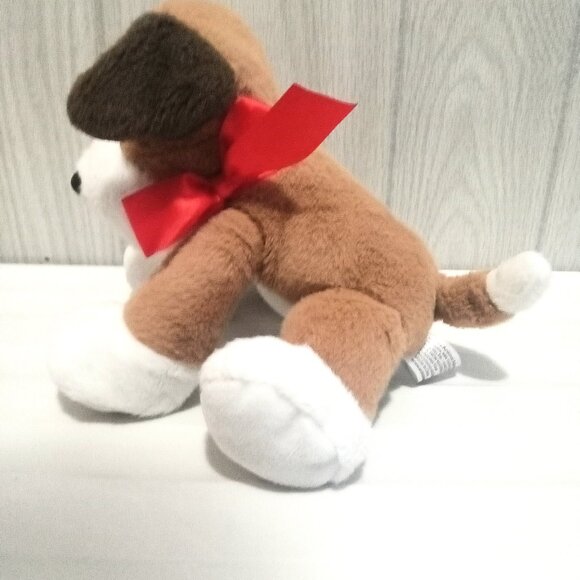 Animal Adventures Stuffed Dog Cute Red Ribbon Plush Kid's Children's Toy Plushie - Picture 4 of 5
